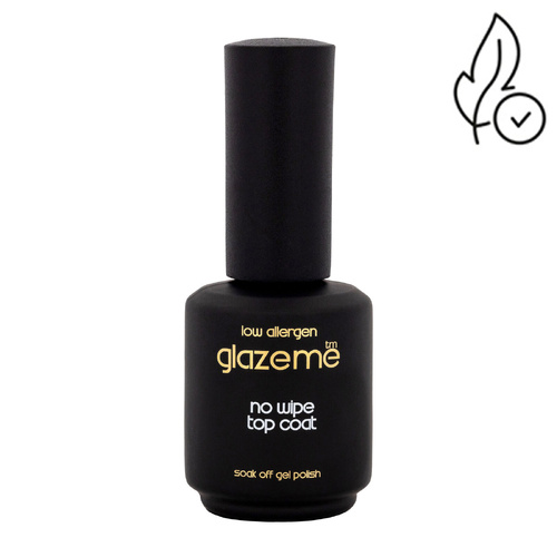 GlazeMe No Wipe Top Coat Low Allergen - Gel Nail Polish